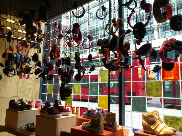 london, oxford street, headphones, store window, multicoloured, shop, decoration, visual merchandising, shoes, sneaker, oxford street, visual merchandising, visual merchandising, visual merchandising, visual merchandising, visual merchandising. Retail media rates by UK region: London CPMs compared with the North East