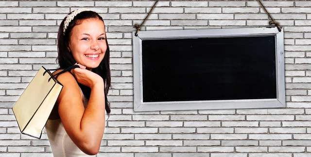 purchasing, shopping, woman, girl, customer, pocket, bag, wall, board, mockup, mock-up, business, retail trade, marketing. Retail media outlook: a framework, not a forecast